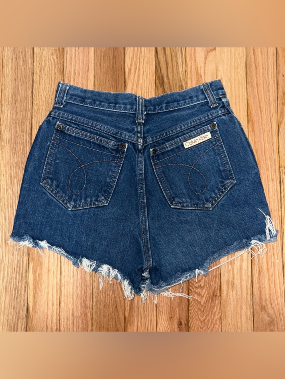 Vintage 90’s Calvin Klein high waisted cutoff jean shorts